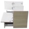 47 Inch Wall Mount Larch Canapa Double Bathroom Vanity Cabinet